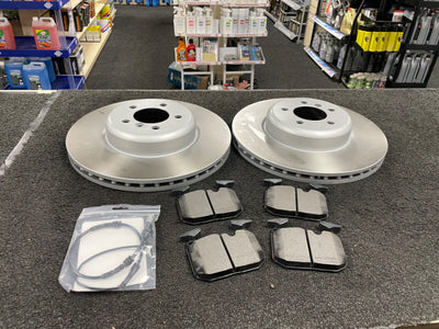 FOR BMW 340i BRAKE DISCS WITH BRAKE PADS FRONT 370MM