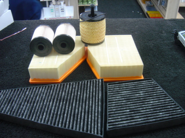 VW PHAETON V10 5.0TDI 4MOTION OIL AIR FILTER CABIN POLLEN FILTER SERVICE KIT 