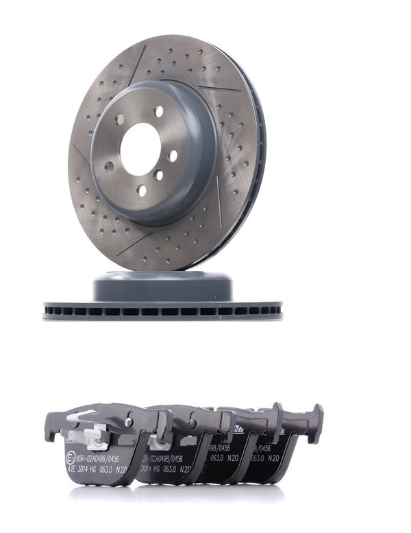 BMW 430d XF30 DIMPLED GROOVED BRAKE DISC 345MM BRAKE PADs REAR