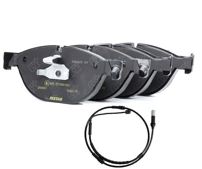FOR BMW 520d 525d 530d 535d F10 FRONT TEXTAR BRAKE PADS SET + WEAR WIRE SENSOR