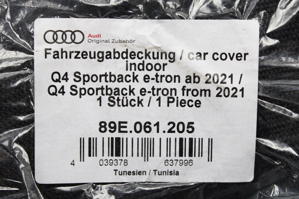 AUDI Q4 E-TRON SPORTBACK 2022 ON  INDOOR CAR COVER 89E061205 GENUINE