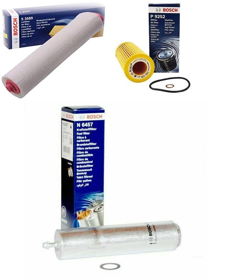 FOR BMW X5 E70 30d 35d 40d 3.0 d AIR OIL DIESEL FUEL FILTER SERVICE KIT OE BOSCH