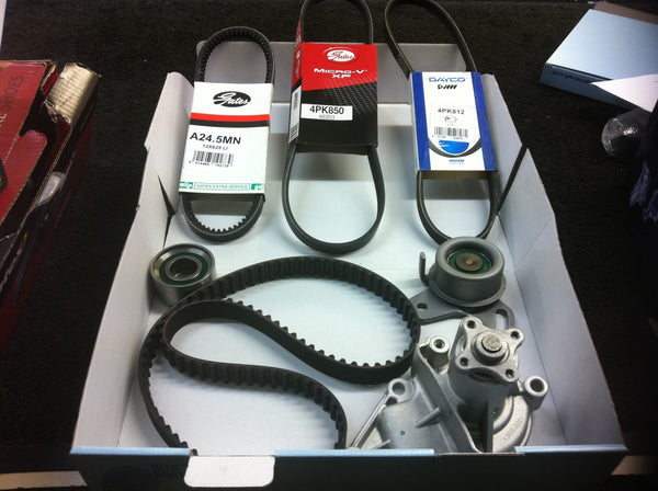 FOR HYUNDAI COUPE 1.6 TIMING BELT KIT WATER PUMP AUX FAN & POWER STEERING BELT