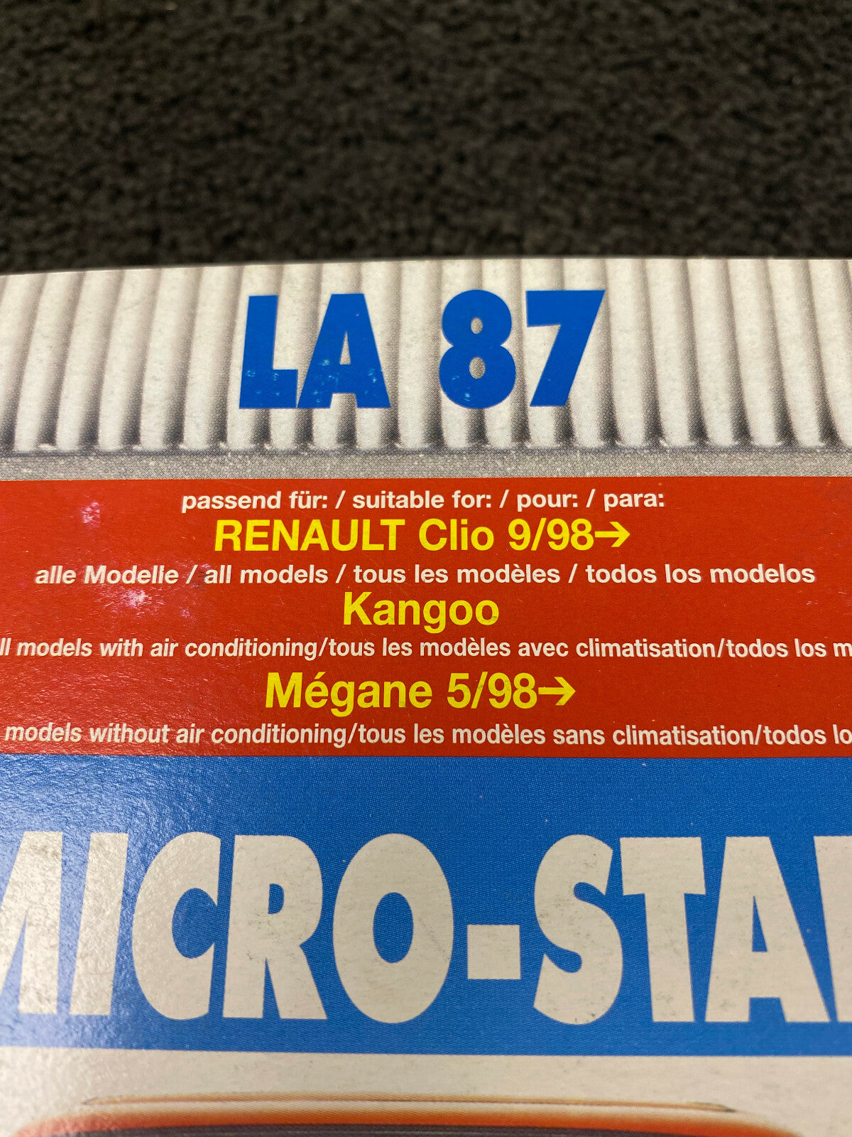 MAHLE CABIN POLLEN FILTER RENAULT CLIO 1998> KANGOO MEGANE 1998>