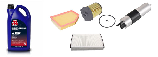 FOR V40 D2 R-DESIGN  Service Kit Oil Air Pollen Fuel Filters and Engine Oil 5L