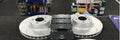 RANGE ROVER TDV8 MK3 BRAKE DISCS CROSS DRILLED GROOVED WITH PADS FRONT SET 
