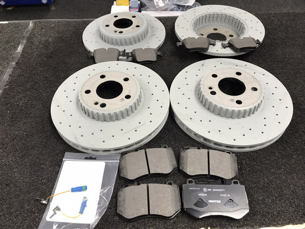FOR MERCEDES C CLASS CDi SPORT 2015 ON BRAKE DISC GENUINE BRAKE PADS FRONT REAR