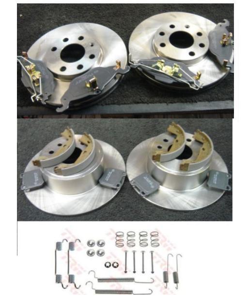  VAUXHALL VECTRA B 1995-2002 FRONT REAR BRAKE DISCS HANDBRAKE SHOES FITTING KIT 