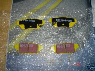 FOR MITSUBISHI EVO 2 3   BRAKE PADS EBC YELLOW STUFF REAR