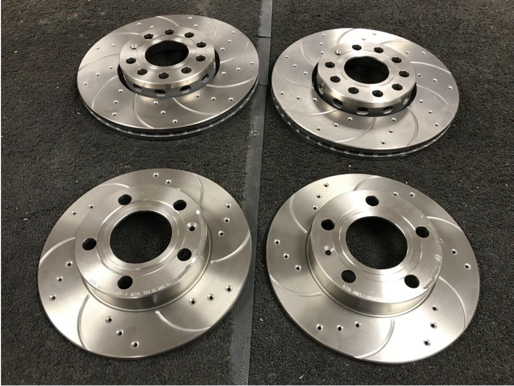 FOR VW EOS BRAKE DISC DRILLED GROOVED FRONT REAR 255MM 312MM 