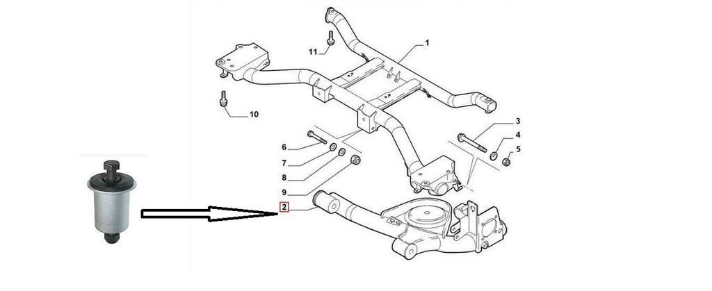FOR FIAT PANDA NUOVA MK2 4X4 2004- REAR TRAILING ARM BUSH +BOLT KIT OE QUALITY