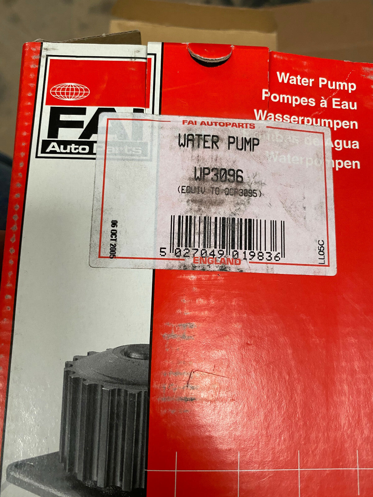 1 X WATER PUMP FOR AUDI 100 80 A8 D2 A6 C4 AUDI COUPE B4 CABRIOLET B4  QCP3095