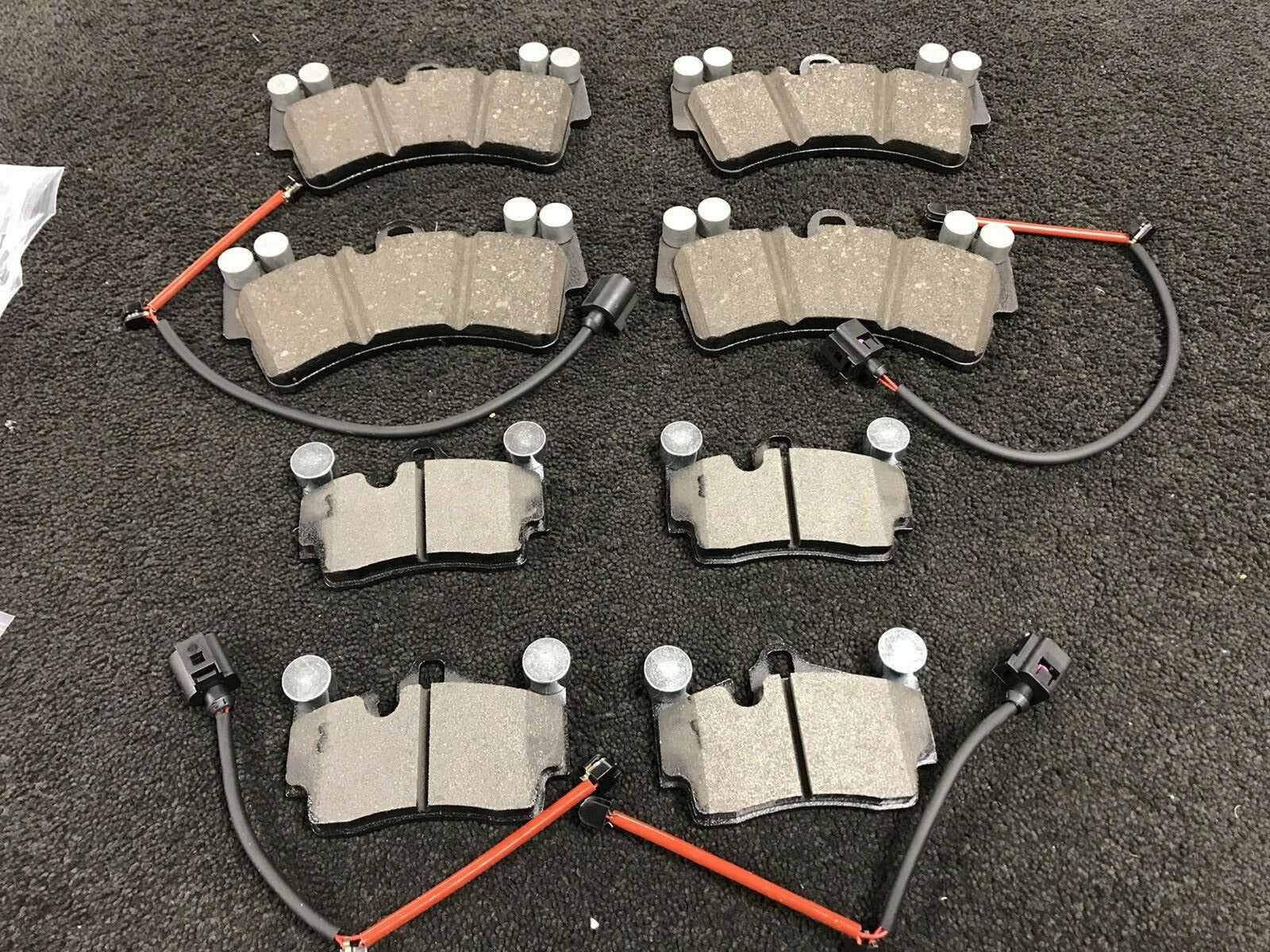 BRAKE PADS FRONT REAR +SENSORS FOR AUDI Q7 3.0 TDi 4L QUATTRO S LINE 2006-2012