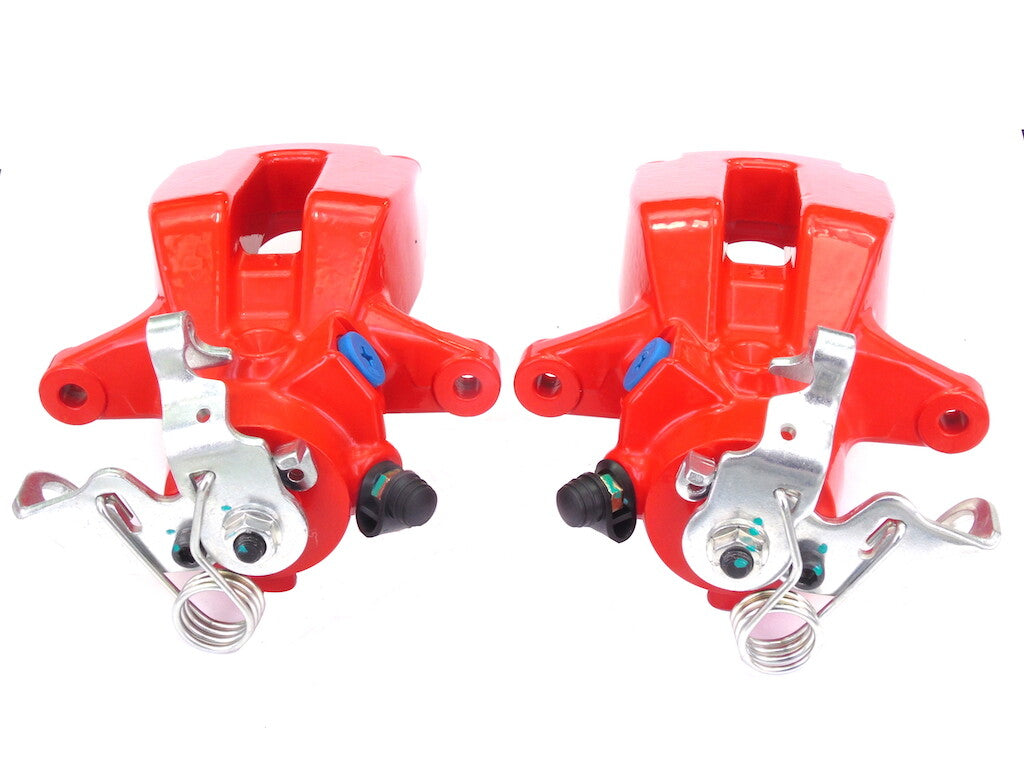 REAR BRAKE CALIPERS RED LEFT RIGHT POWDER COATED SEAT LEON CUPRA OCTAVIA RS