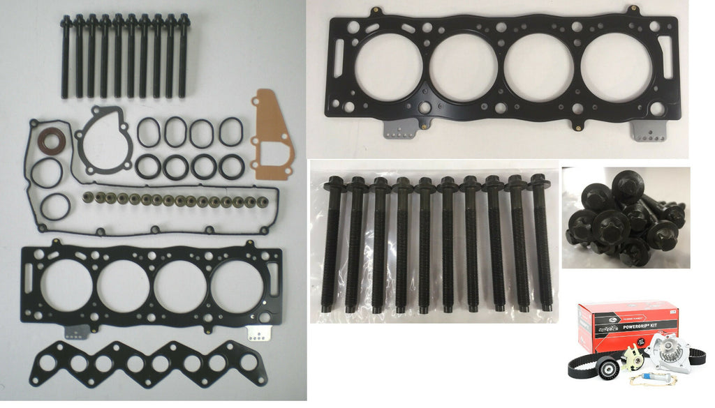 HEAD GASKET SET BOLTS  FORD FIAT CITROEN PEUGEOT VOLVO WATER PUMP + BELT KIT 