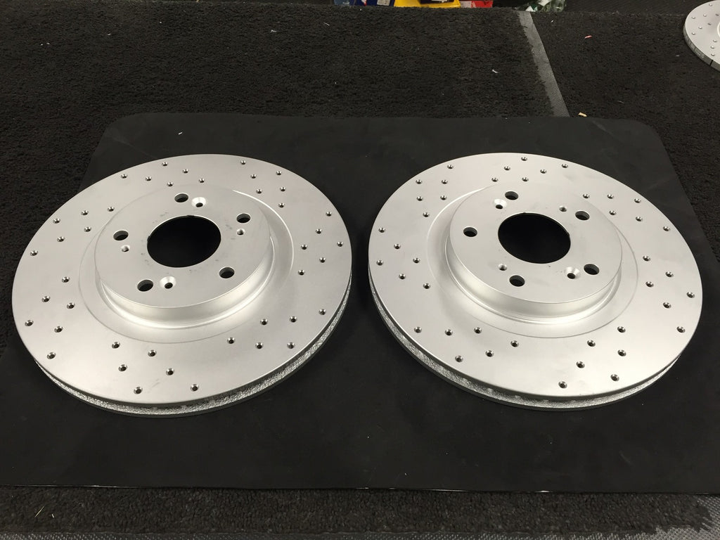 FOR  CIVIC 2.0 TYPE R EP3 SPORT DRILLED DISCS DISC & BREMBO BRAKE PAD PADS F+R
