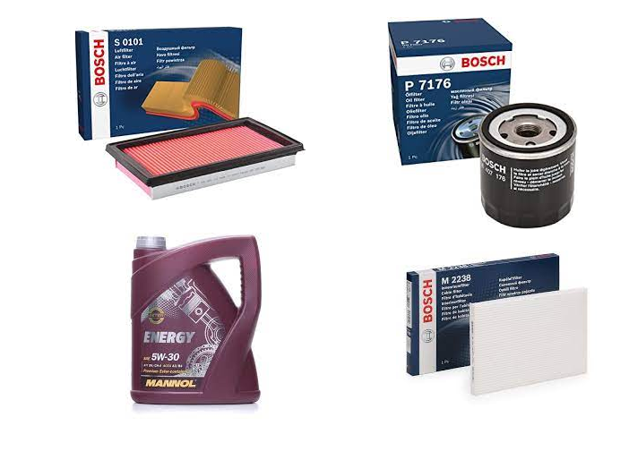 BOSCH SERVICE KIT FOR NISSAN QASHQAI 1.5 DCI ACENTA 5L  & AIR OIL CABIN