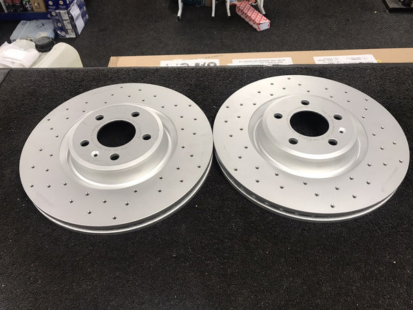 AUDI A4 A6 S4 A5 TFSI QUATTRO SLINE CROSS DRILLED BRAKE DISCS 345MM +300MM F+R