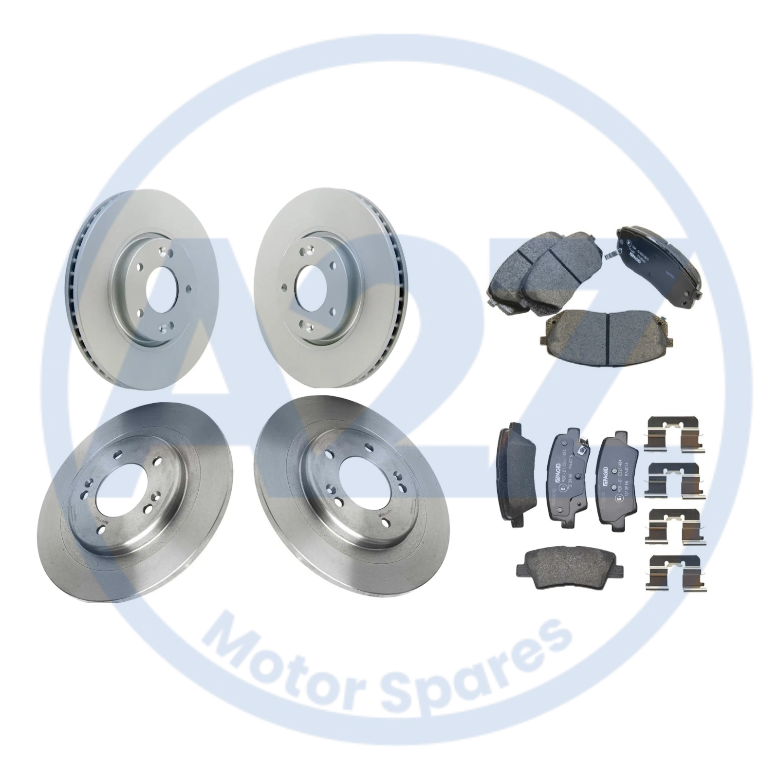 NEW FRONT REAR PAGID BRAKE DISCS PADS SET FITS HYUNDAI I40 1.7 CRDI MK1 2017 ON