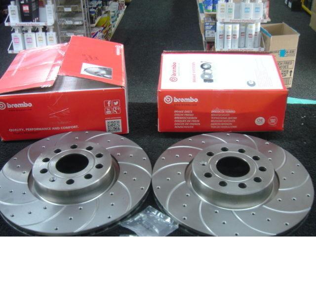 VW GOLF MK5 1.6 1.9TDi 2.0GTTDI 140 BRAKE DISC DRILLED GROOVED BREMBO FRONT