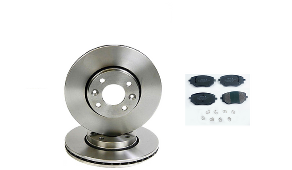 2x Brake Discs + PADS Pair Vented fits NISSAN JUKE  MICRA K14 1.0 Front 2018 on