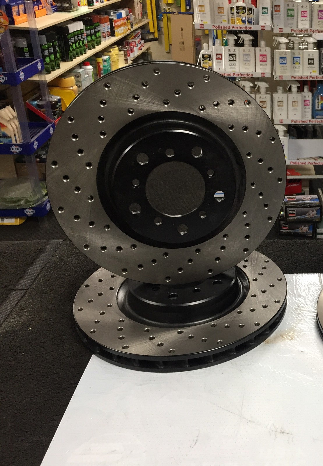 FOR BMW M3 E46 BRAKE DISC PERFORMANCE CROSS DRILLED BRAKE DISC FRONT DISCS