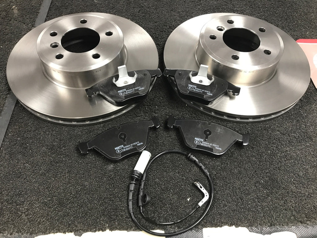 BMW 525D 530D 520I E61 E60 2 FRONT VENTED BRAKE DISCS PADS WITH SENSORS 324MM