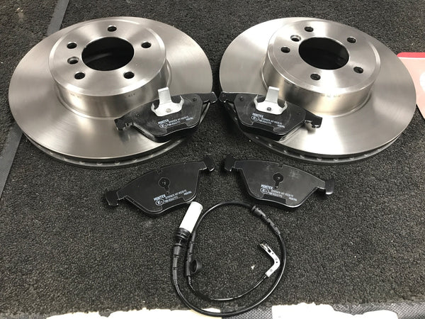 BMW 525D 530D 520I E61 E60 2 FRONT VENTED BRAKE DISCS PADS WITH SENSORS 324MM