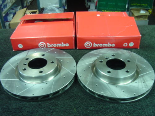 BMW M3 E36 Z3 3.2  BRAKE DISC FRONTCROSS DRILLED & GROOVED BRAKE DISC