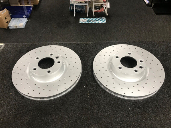 PORSCHE CAYENNE 4.8 TURBO S VW TOUAREG BRAKE DISCS DRILLED FRONT 368MM 
