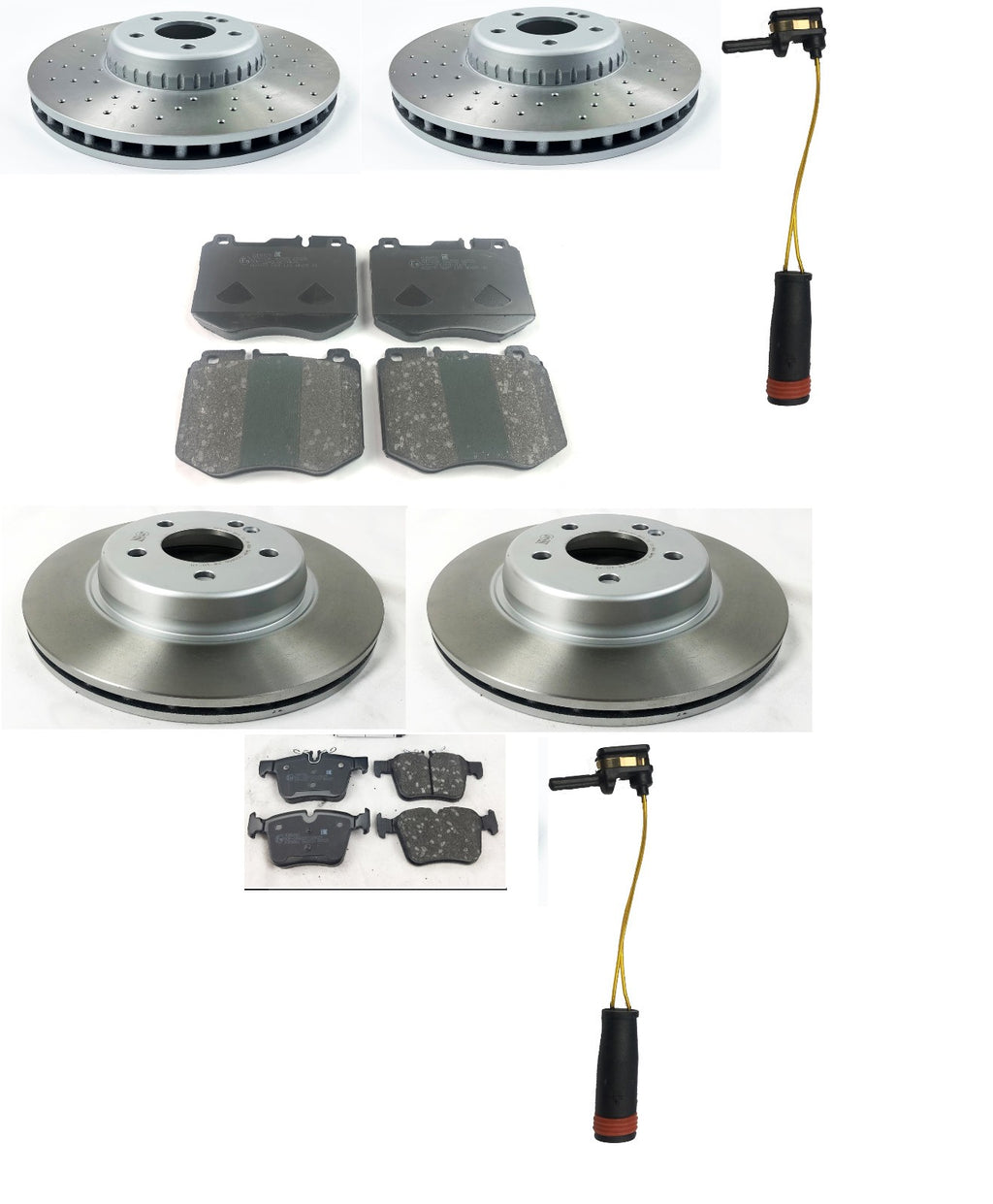 FOR  C-CLASS C 250 D AMG LINE (MK4 (C205)) FRONT REAR BRAKE DISC PAD SET