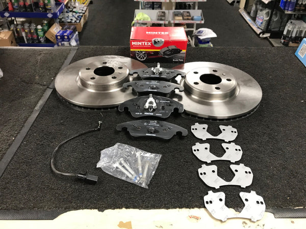 A6 TDI QUATTRO S LINE LE MANS TDV  BRAKE DISCS BRAKE WITH MINTEX PADS FRONT SET