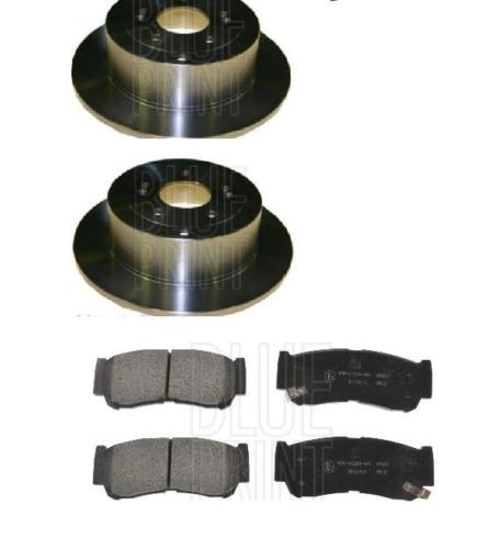 FOR HYUNDAI SANTA FE CRDI V6 2006-2011 REAR BRAKE DISCS REAR  BRAKE PADS