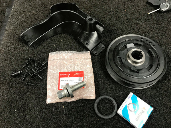 ACCORD CRV FRV 2.2CDTi SALOON ESTATE CRANKSHAFT DAMPER PULLEY AUXILIARY FAN BELT