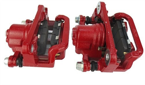2 X NEW REAR BRAKE CALIPERS BRACKETS BRAKE PADS FOR NISSAN QASHQAI VENTED DISC
