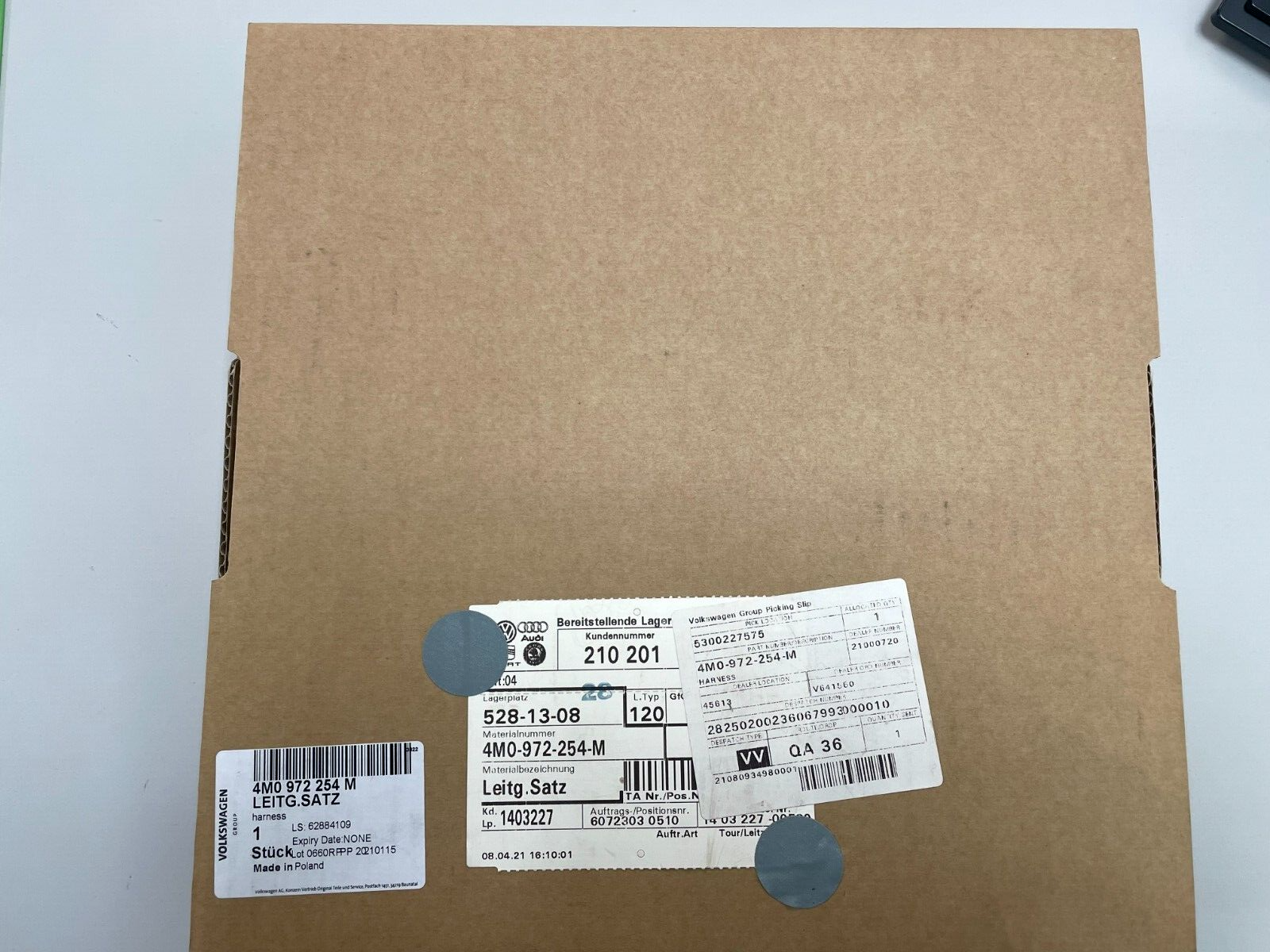 AUDI Q7 4M REAR RH OS ABS WHEEL SPEED SENSOR WIRING HARNESS 4M0972254M GENUINE