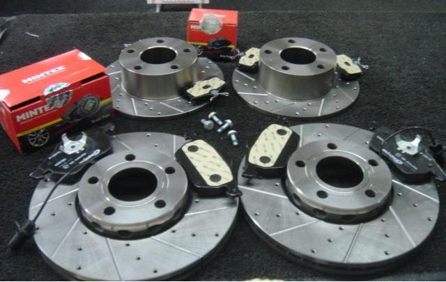 SEAT ALTEA 2.0 FR 140 170 ALTEA XL MINTEX BRAKE DISC DRILLED GROOVED & BRAKE PAD