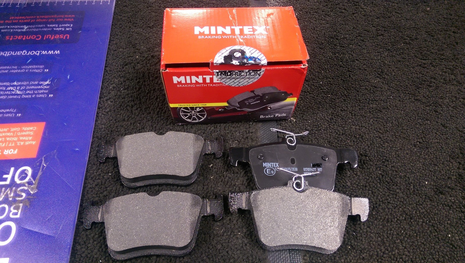 2012 ON VW GOLF MK7 2010 VW TOURAN AUDI A3 S3 REAR MINTEX BRAKE PADS