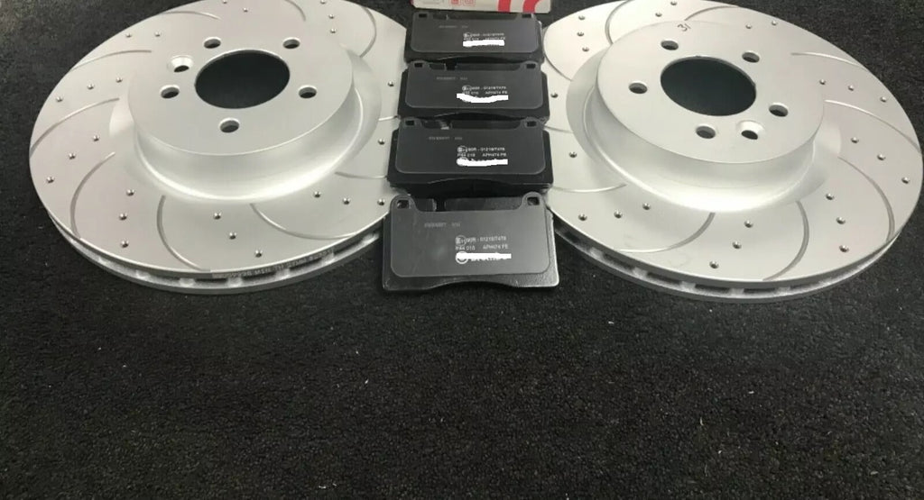 FOR RANGE ROVER VOGUE V8 VOGUE MK3 L322  FRONT DRILLED GROOVED BRAKE DISC PAD
