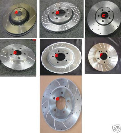 FOR AUDI A4 QUATTRO DRILLED GROOVED BRAKE DISCS FRONT &REAR