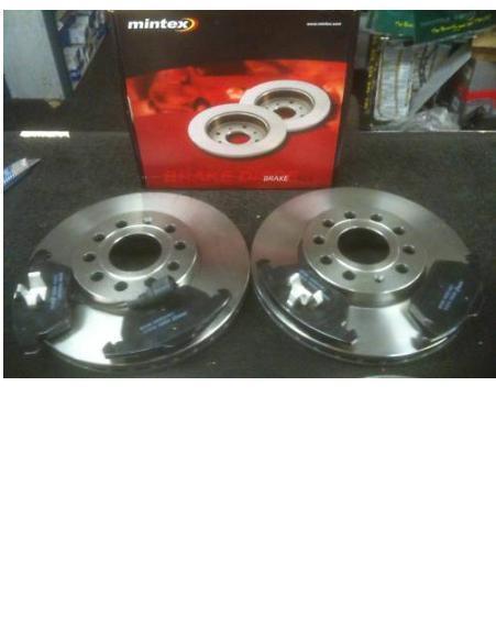 VW  GOLF MK5 SE 2.0TDI DSG BRAKE DISCS BRAKE PADS FRONT MINTEX