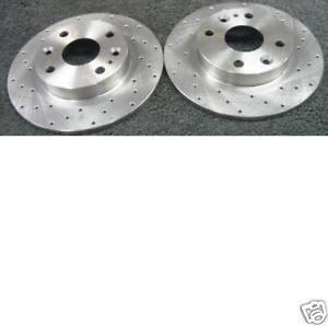 MAZDA MX5 1.8 94ON BRAKE DISC CROSS DRILLED GROOVED BRAKE PADS REAR MINTEX