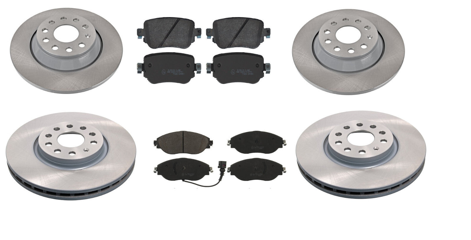 FOR VW SHARAN SE TDI DSG (MK2 (7N))  FRONT REAR BRAKE DISCS AND PADS