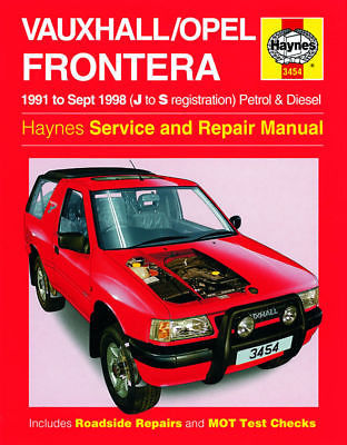 HAYNES FOR  VAUXHALL/OPEL FRONTERA 91-SEPT 98 J TO S REG PETROL AND DIESEL