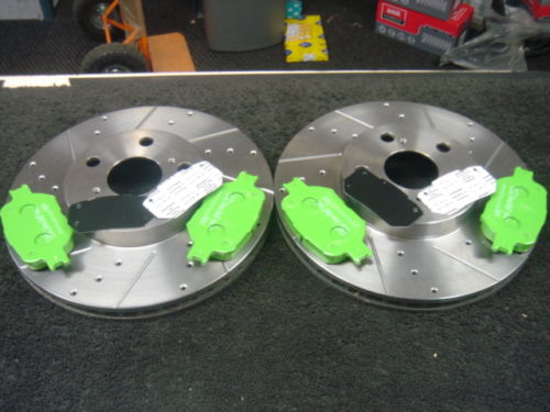 CELICA 1.8VVTI 140 DRILLED GROOVED DISC &BRAKE PADS 275MM