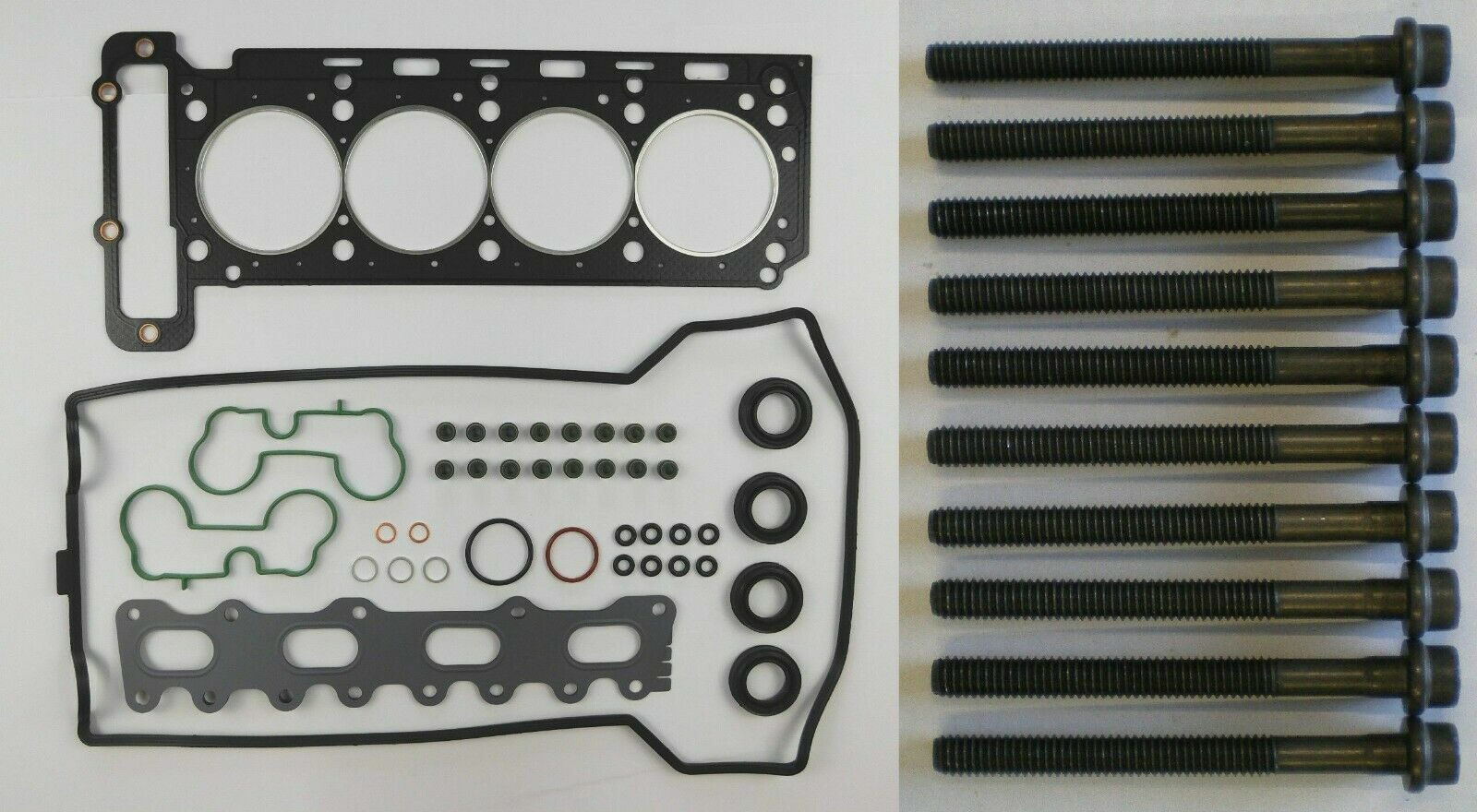 FOR MERCEDES C230 E230 SLK230 2.3 16V 95-04 KOMPRESSOR HEAD GASKET SET & BOLTS