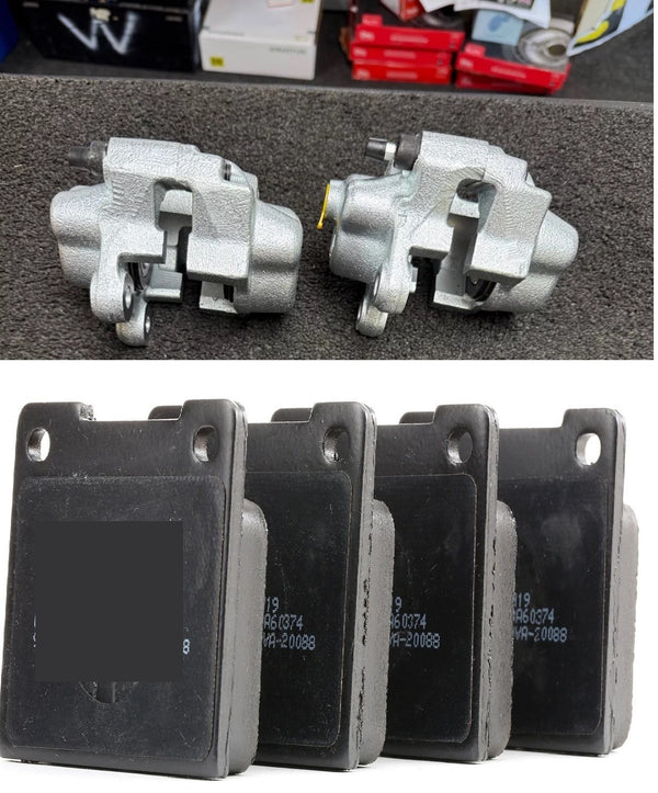 CLASSIC VW BEETLE 1302 1302S 1300 1969-1974 2 FRONT BRAKE CALIPERS & BRAKE PADS
