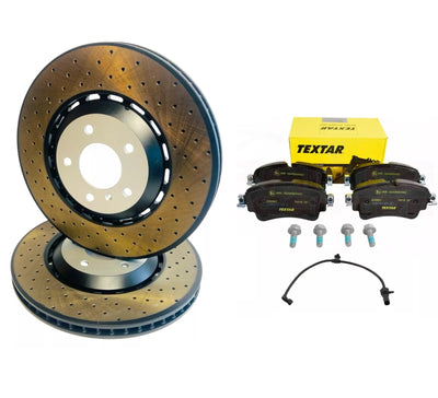 REAR VENTED BRAKE DISCS 330MM TEXTAR BRAKE PADS AUDI RS4 B9 8W RS5 2.9 2017-ON