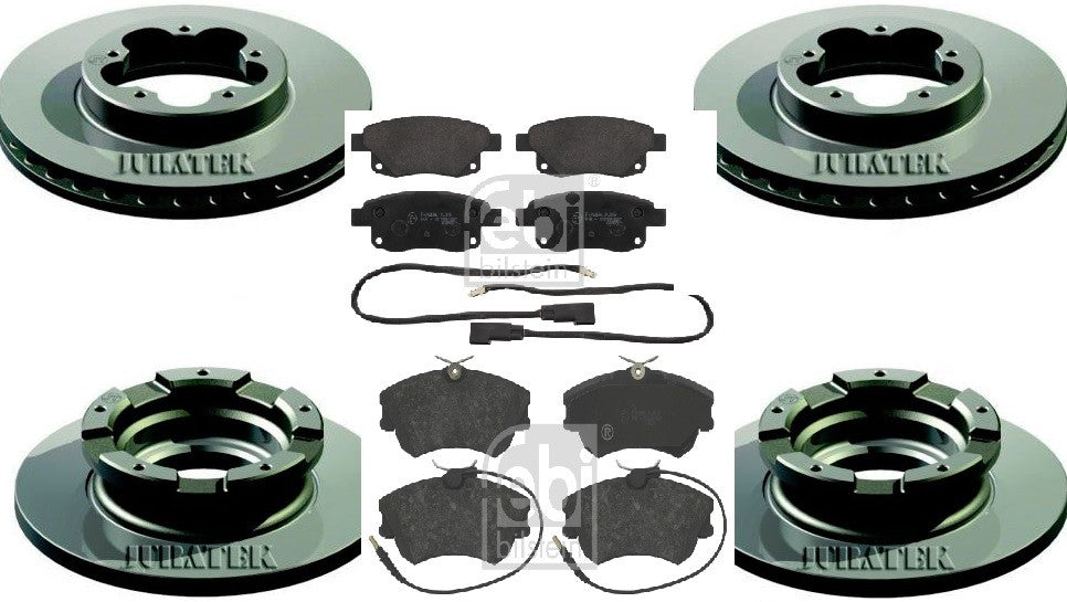 BRAKE DISCS BRAKE PADS FRONT REAR FOR FORD TRANSIT 350 H/R P/V (MK8 (V363))