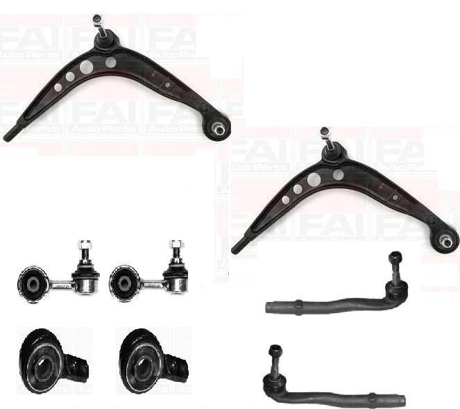 FOR BMW E30 2 X LOWER WISHBONE ARMS 2 X BUSHES 2 X LINKS 2 X TRACK ROD ENDS